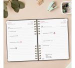 Agenda dia página 155x212 mm Alma negro Finocam