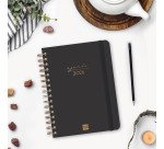 Agenda dia página 155x212 mm Alma negro Finocam