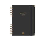 Agenda dia página 155x212 mm Alma negro Finocam