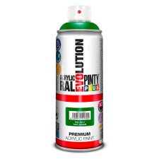 Peinture acrylique brillante Pintyplus Evolution - Aérosol de 400 ml, vert de Mai RAL6017