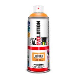 Peinture acrylique brillante Pintyplus Evolution - Aérosol de 400 ml, orange pastel RAL2003