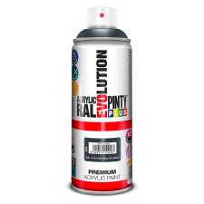 Peinture acrylique brillante Pintyplus Evolution - Aérosol de 400 ml, gris anthracite RAL7016