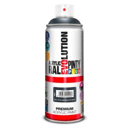 Peinture acrylique brillante Pintyplus Evolution - Aérosol de 400 ml, gris anthracite RAL7016