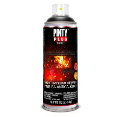Peinture anti-calorique spéciale haute température Pintyplus Tech - Aérosol de 520 ml, noir mat A104