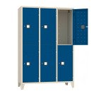Armadio casellario 6 posti corpo grigio  RAL 7035 ed ante colorate L 120 x P 50 x H 180 cm