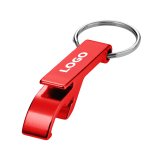 Porte-clés décapsuleur publicitaire - rouge