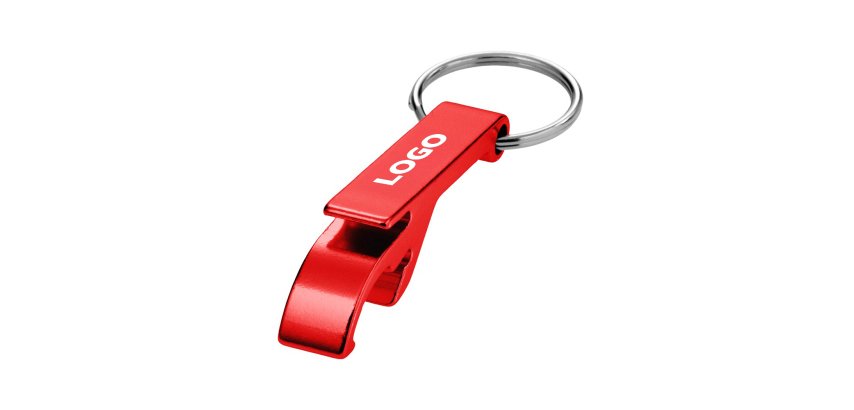 Promotional keychain bottle opener - single-color printing