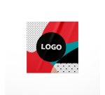 Sticker papier publicitaire carré - marquage multicolore