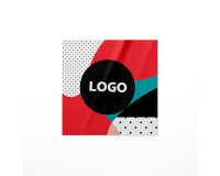 Etiquette sticker papier publicitaire carrée