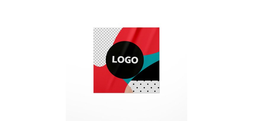 Sticker papier publicitaire carré - marquage multicolore