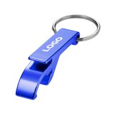 Porte-clés décapsuleur publicitaire - bleu