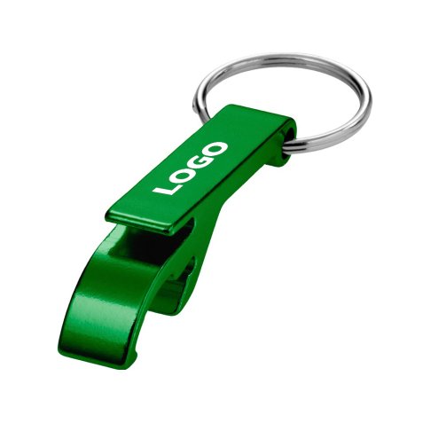Sleutelhanger met flesopener promotieartikel - bedrukking in 1 kleur