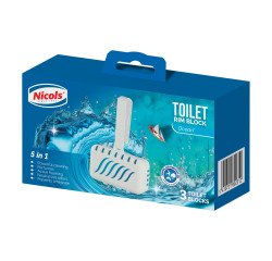 Bloc pour cuvettes WC solide océan - boîte de 3