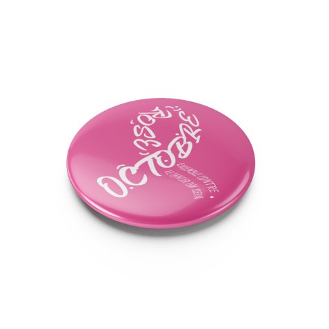 Badge publicitaire finition brillante - marquage multicolore