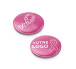 Badge publicitaire finition brillante - marquage multicolore