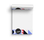 Bloc-notes publicitaire A4 encollé sans couverture uni - 50 feuilles - marquage multicolore