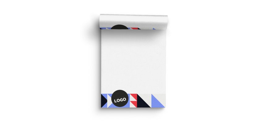 Promotional A4 glued notepad without a cover - 50 sheets - multicolor branding
