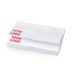 Notes repositionnables publicitaires 100 x 75 mm – Bloc de 100 feuilles