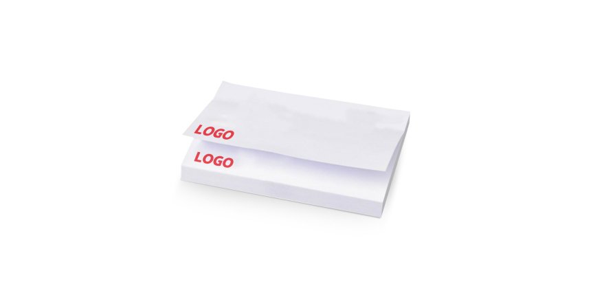 Notes repositionnables publicitaires 100 x 75 mm – Bloc de 100 feuilles - marquage multicolore