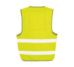 Gilet de sécurité publicitaire fluo à 2 bandes de sécurité - marquage 1 couleur