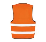 Gilet de sécurité publicitaire fluo à 2 bandes de sécurité - marquage 1 couleur