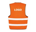 Gilet de sécurité publicitaire fluo à 2 bandes de sécurité - marquage 1 couleur