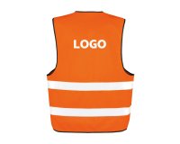 Gilet de sécurité publicitaire fluo à 2 bandes de sécurité - marquage 1 couleur