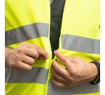 Gilet de sécurité publicitaire fluo à 2 bandes de sécurité - marquage 1 couleur