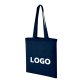 Katoenen tas van 140g/m² totebag promotieartikel - lange handvatten - 10 L - 1-kleurige opdruk