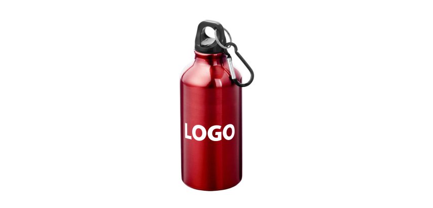 Drinkbus van metaal promotieartikel - inhoud 0,4 L - bedrukking 1 kleur