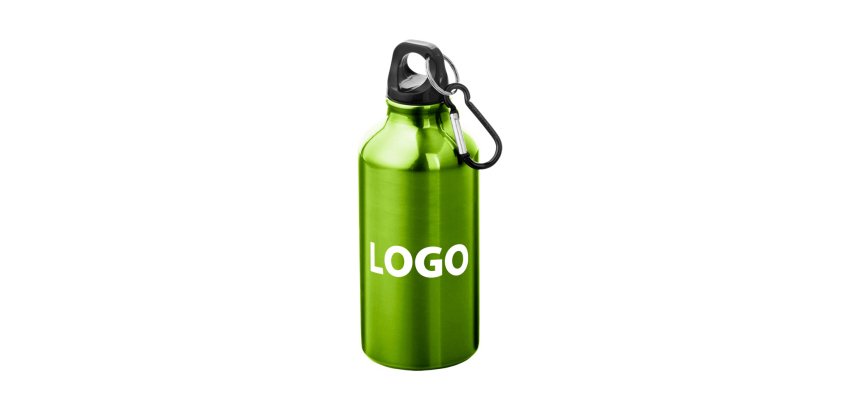 Advertising metal water bottle – capacity 0,4 L - 1-color imprint