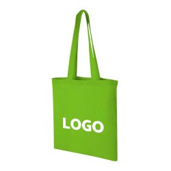 Taschenfarbe aus Baumwollwerbung, langer Tragegriff bei 140 g/m² - 10 l - 1-farbiger Druck