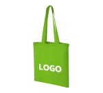 Katoenen tas van 140g/m² totebag promotieartikel - lange handvatten - 10 L - 1-kleurige opdruk