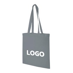 Katoenen tas van 140g/m² totebag promotieartikel - lange handvatten - 10 L - 1-kleurige opdruk