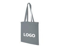 Katoenen tas van 140g/m² totebag promotieartikel - lange handvatten - 10 L - 1-kleurige opdruk