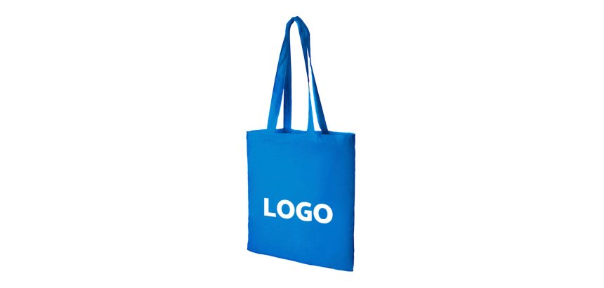 Sac couleur en coton publicitaire totebag 140 g/m² - anses longues - 10 L - marquage 1 couleur