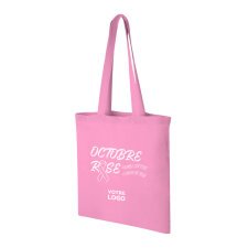 Sac couleur en coton publicitaire totebag 140 g/m² - anses longues - 10 L - rose