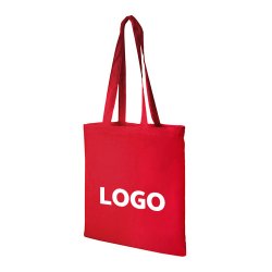 Cotton advertising tote bag 140 g/m² - long handles - 10 L - 1-color printing