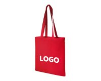 Sac couleur en coton publicitaire totebag 140g/m² - anses longues - 10 L - rouge