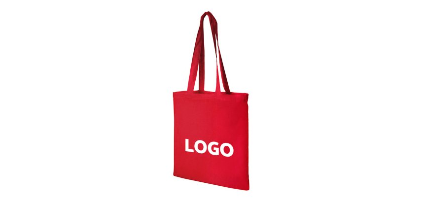Sac couleur en coton publicitaire totebag 140 g/m² - anses longues - 10 L - marquage 1 couleur