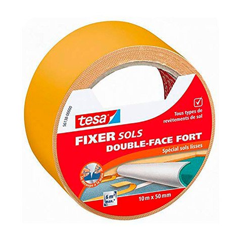 Ruban adhésif double face fort spécial sols lisses Tesa
