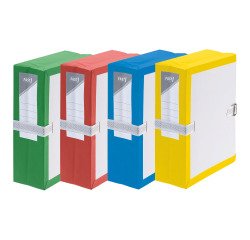 Pochette archives à soufflet Fast grande capacité à sangle dos 10 cm couleurs assorties