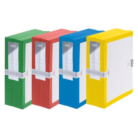 Pochette archives à soufflet Fast grande capacité à sangle dos 10 cm couleurs assorties