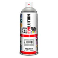 Peinture acrylique brillante Pintyplus Evolution - Aérosol de 400 ml, gris RAL7035