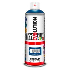 Peinture acrylique brillante Pintyplus Evolution - Aérosol de 400 ml, bleu gentiane RAL5010