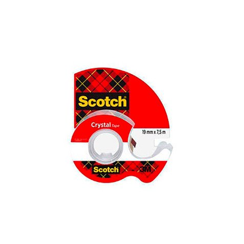 Dévidoir adhésif Scotch Crystal transparent - Largeur 19 mm x longueur 7,5 m