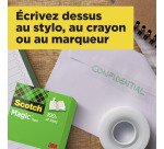 Pack de 5 rubans adhésifs Scotch Magic invisible - Largeur 19 mm x longueur 33 m + 1 offert