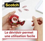 Dévidoir adhésif Scotch Crystal transparent - Largeur 19 mm x longueur 7,5 m
