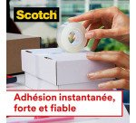 Dévidoir adhésif Scotch Crystal transparent - Largeur 19 mm x longueur 7,5 m