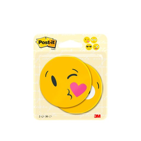 Yellow Post-it Face Repositionable Notes - 30-sheet pad - Pack of 2